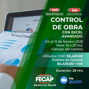 CONTROL DE OBRA CON EXCEL AVANZADO